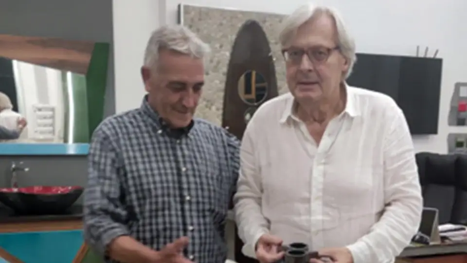 Giuseppe Sorbello and Prof. Vittorio Sgarbi Giuseppe Sorbello and Prof. Vittorio Sgarbi