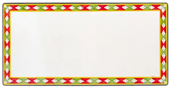 Ceramic table in hand-decorated lava stone