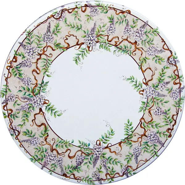 Lava Stone Table Palermo lava stone table with design Palermo hand-painted