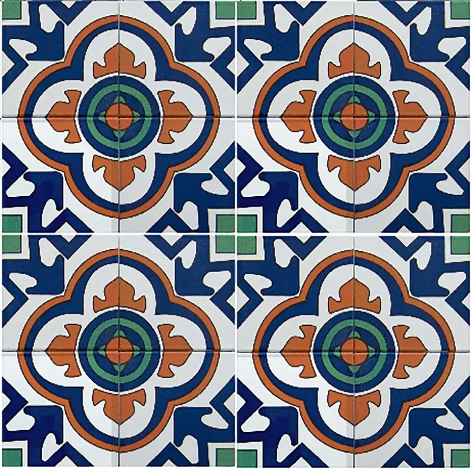 Hand-decorated tile composition N8A9