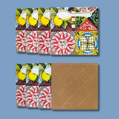 Plato decorativo de ceramica realizado en Sicilia
