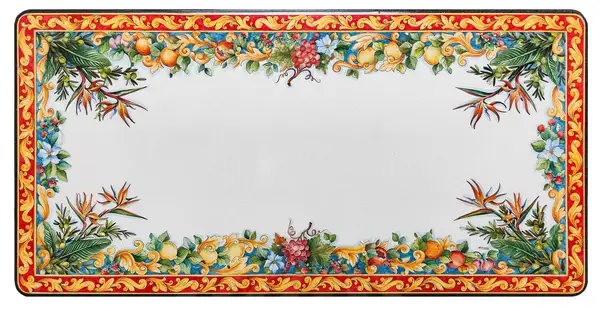 Table en pierre de lave Table en pierre de lave avec décor sicilien