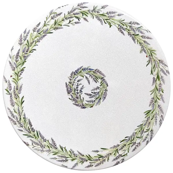 table en pierre de lave avec decoration Lavanda