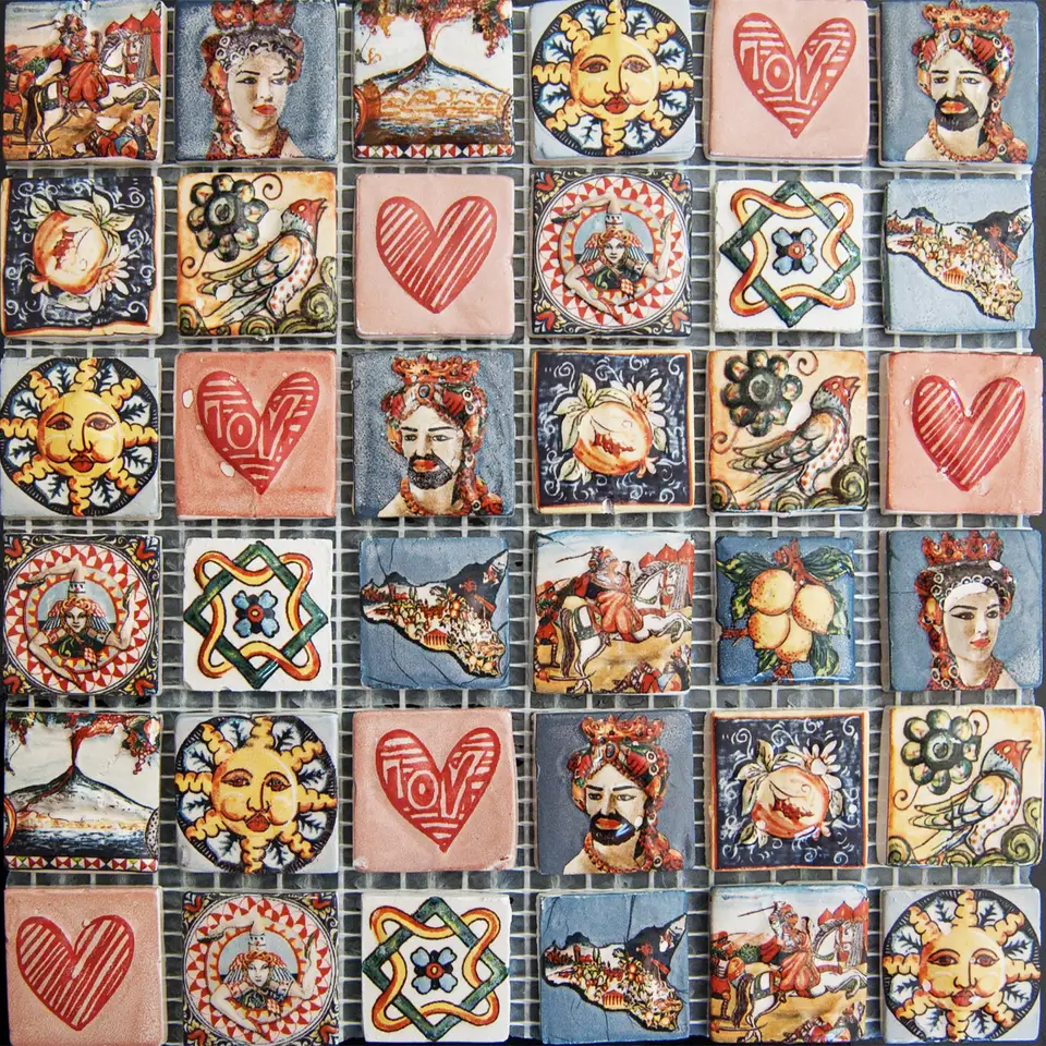 Relief mosaic tile MTR010