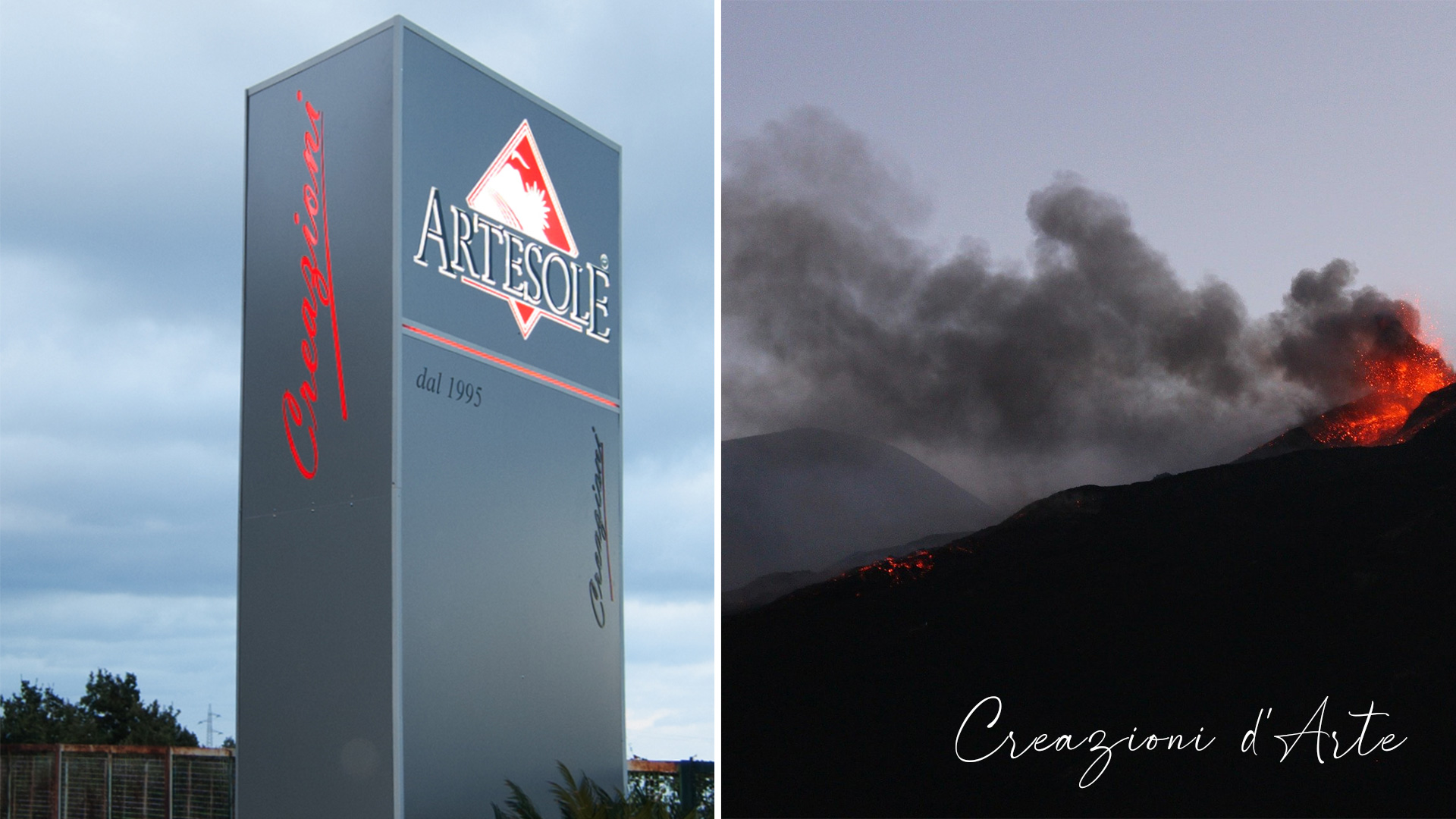 Artesole laboratory located in Giarre, artistic processing of lava stone and ceramics