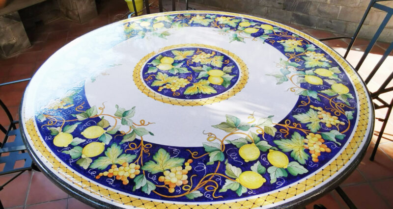 glossy decorated table