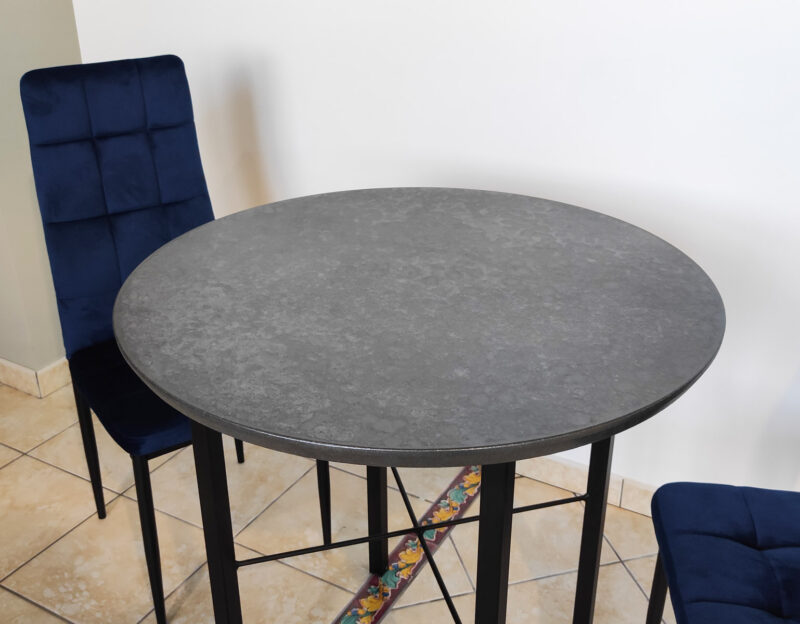 modern gray lava stone table