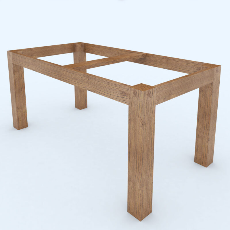 Table base in natural wood